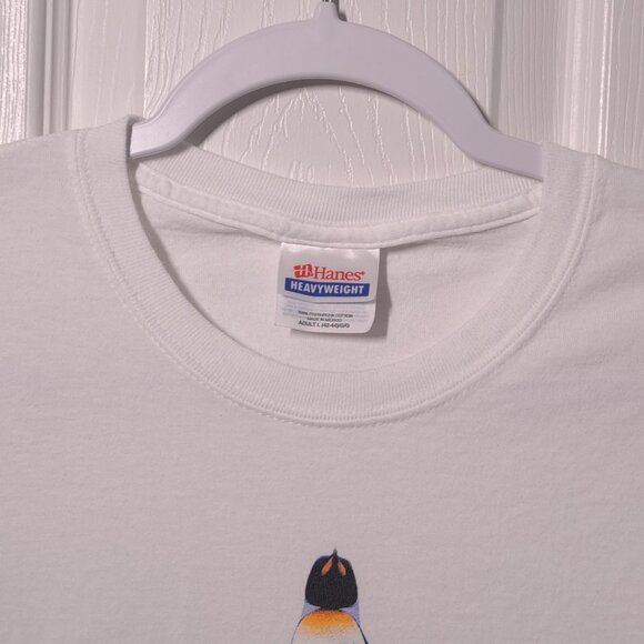 Farce of the Penguins USED Shirt (L, Y2K, 2006, Promo, Bob Saget, Comedy) - Picture 3 of 7